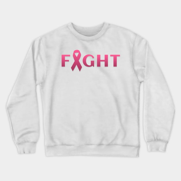 Breast cancer FIGHT Crewneck Sweatshirt by mangobanana